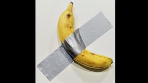 banana taped to wall